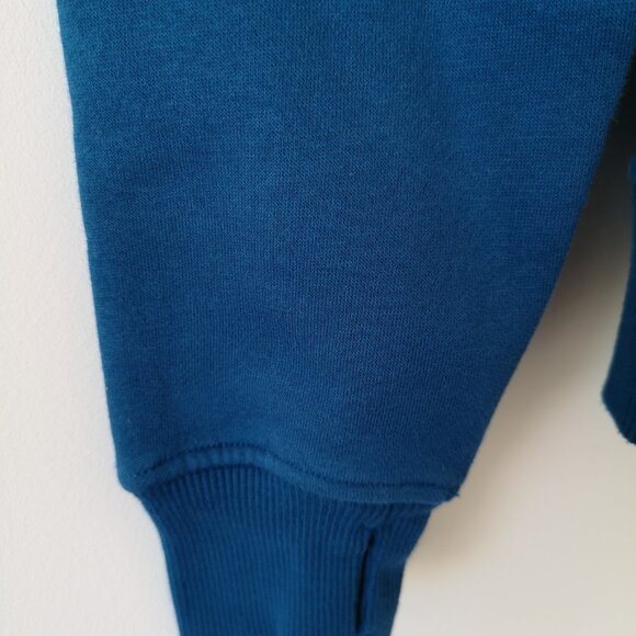 NWT IVIVVA by LULULEMON Blue Teal Embroidery Fleece Girl's Hoodie Jacket 10 SE - Picture 4 of 9